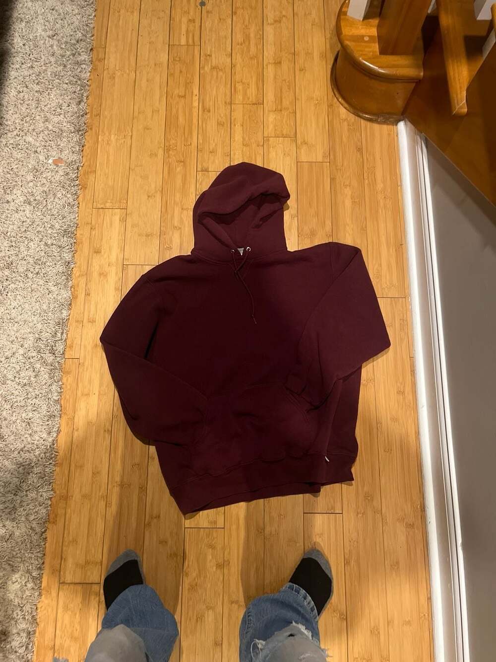 Vintage Russell Athletic Maroon Pullover Hoodie Size XL